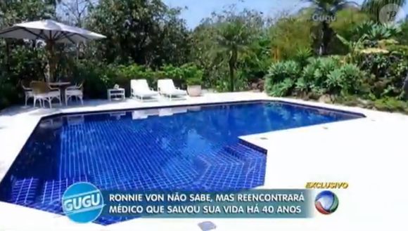 Piscina da casa de Ronnie Von chama atenção pelo estilo diferenciado