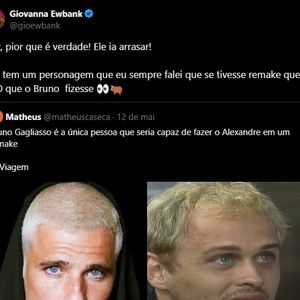 'A Viagem' com Bruno Gagliasso? Web comparou ator com Alexandre (Guilherme Fontes) ao pedir novo remake da novela (o original é de 1975 e a segunda versão, de 1994)