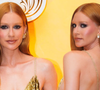 Vestido dourado com decote V: o look de Marina Ruy Barbosa, a Suzane von Richthofen de 'Tremembé’, em noite com tenista premiada