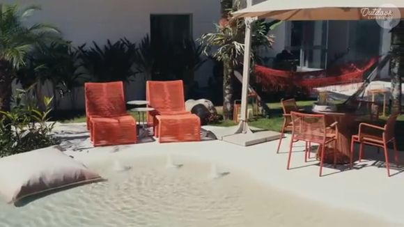 'Praia' de Tato tem muitos locais para sentar, relaxar e renovar o bronzeado em dia de sol