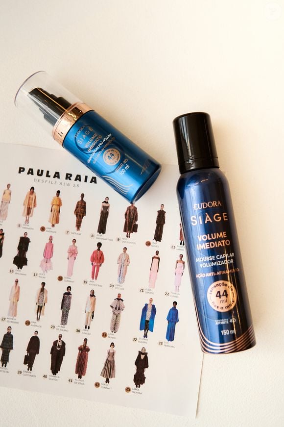 A Eudora assinou a beleza do desfile de Paula Raia em SP na terça-feira 917)