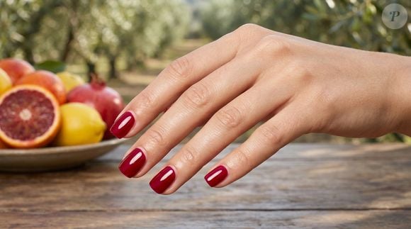 Clássico absoluto, o vermelho ganha uma versão ainda mais sofisticada quando aplicado com o truque visual da manicure italiana