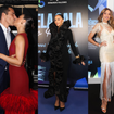 Vestido escultural, plumas e pérolas: Sabrina Sato, Isis Valverde e Patricia Poeta roubam a cena no Favela Gala, com direito a beijão e mais famosos. Veja 17 fotos