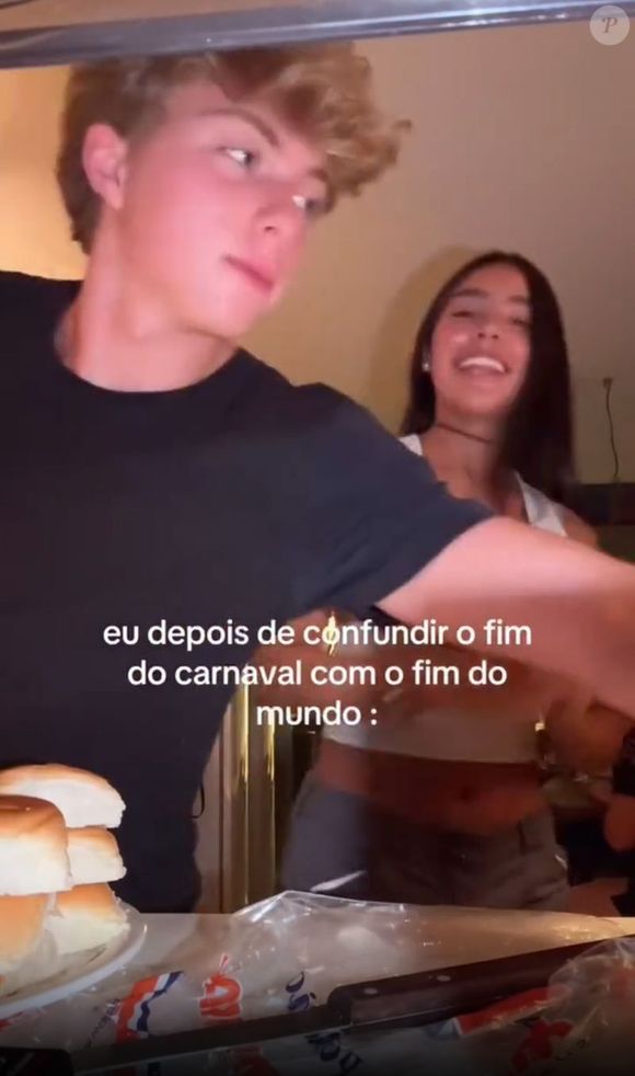 Duda Guerra contou que o namorado, Benício Huck, era o responsável por preparar o lanche