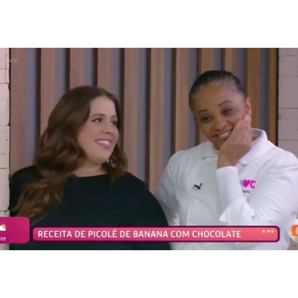 Sobrou até para Maria, cozinheira do ‘Mais Você’ há 25 anos. ‘Maria tá com uma carinha, tá com uma vontade’, brincou Louro Mané