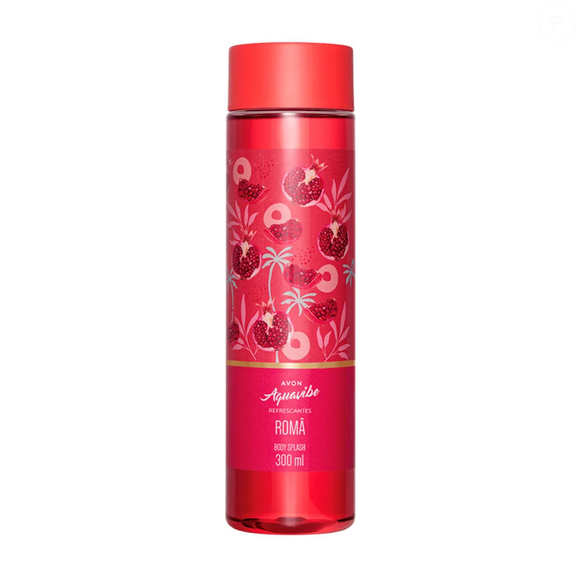 Para quem gosta de fragrâncias frutadas, o Aquavibe Refrescantes Body Splash Romã reúne Romã, Violeta e Musk em uma embalagem de 250 ml, com válvula em spray para facilitar a aplicação. A linha também conta com o modelo Aquavibe Romã Body Splash 300 ml