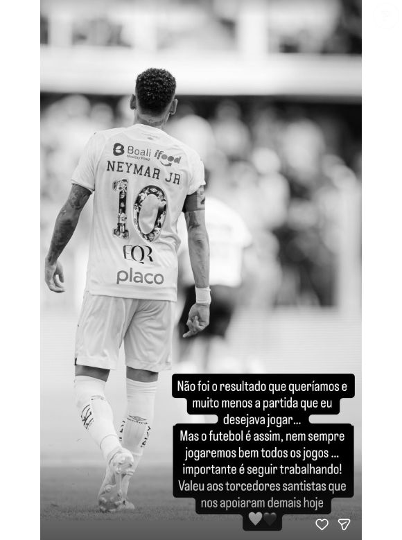Neymar se pronunciou às vésperas da  convocação da Seleção em seu Instagram e após o empate com o Corinthians: ''O futebol é assim': Neymar faz postagem comovente às vésperas de nova convocação da Seleção Brasileira'
'