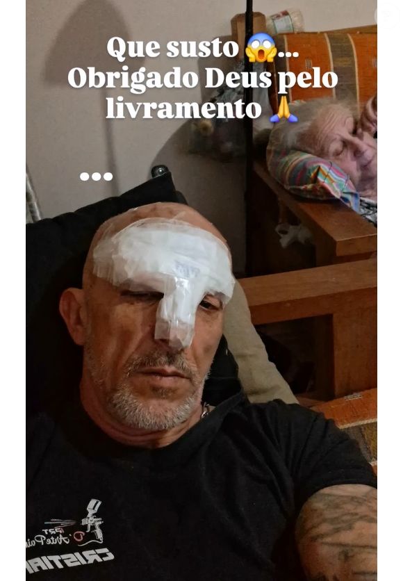 Cristian Cravinhos surgiu com rosto machucado após acidente de moto e citou livramento: batida ocorreu perto da rua onde o casal Von Richthofen foi assassinado em 2002