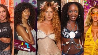 Barriga de fora, transparência e muito brilho em 60 fotos: o que Grazi Massafera, Marina Ruy Barbosa, Taís Araújo e mais famosas usaram nos camarotes da Sapucaí?