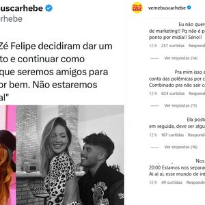 Separação de Virginia e José Felipe: parte da web duvida que fim do casamento seja verdade. 'Marketing'