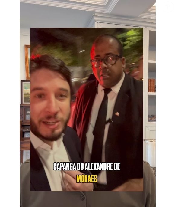 Empresário Gabriel Kanner teve celular arrancado das mãos com tapa de segurança que trabalhava do lado de fora da casa de festas onde foi realizado o casamento do filho de Alexandre de Moraes