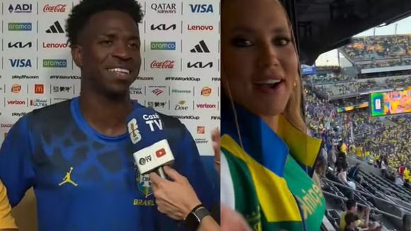 Vini Jr. e Virginia Fonseca reataram? Aceno do atacante em direção à influenciadora no jogo contra Haiti levanta suspeitas de reconciliação: 'Pessoas especiais'