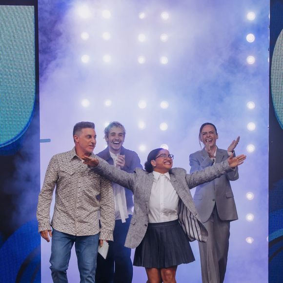 Tia Milena foi ao 'Domingão' com Ana Paula Renault e Juliano Floss