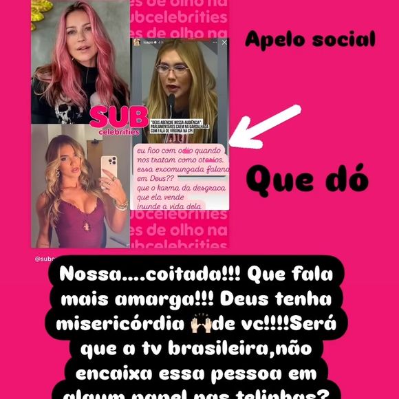 Poliana Rocha, esposa do cantor Leonardo, compartilhou um post e criticou Luana Piovani.