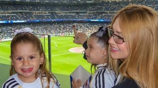 Filha de Virgínia e Zé Felipe, Maria Flor se confunde ao falar nome do namorado da mãe, Vini Jr., em jogo de futebol do Real Madrid