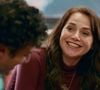 Adriana é uma mulher feliz na novela 'Quem ama cuida' desde que voltou a se relacionar com Pedro