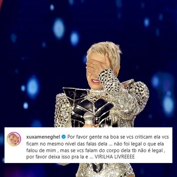 Xuxa se irritou com os comentários de Andréa Sorvetão