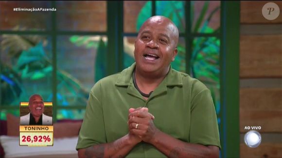 Toninho Tornado foi eliminado com 26,92% dos votos para ficar em A Fazenda 17