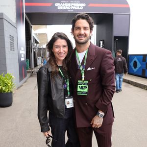 Rebeca Abravanel e Alexandre Pato  no Grande Prêmio de Fórmula 1 em São Paulo, neste domingo, 9 de novembro de 2025