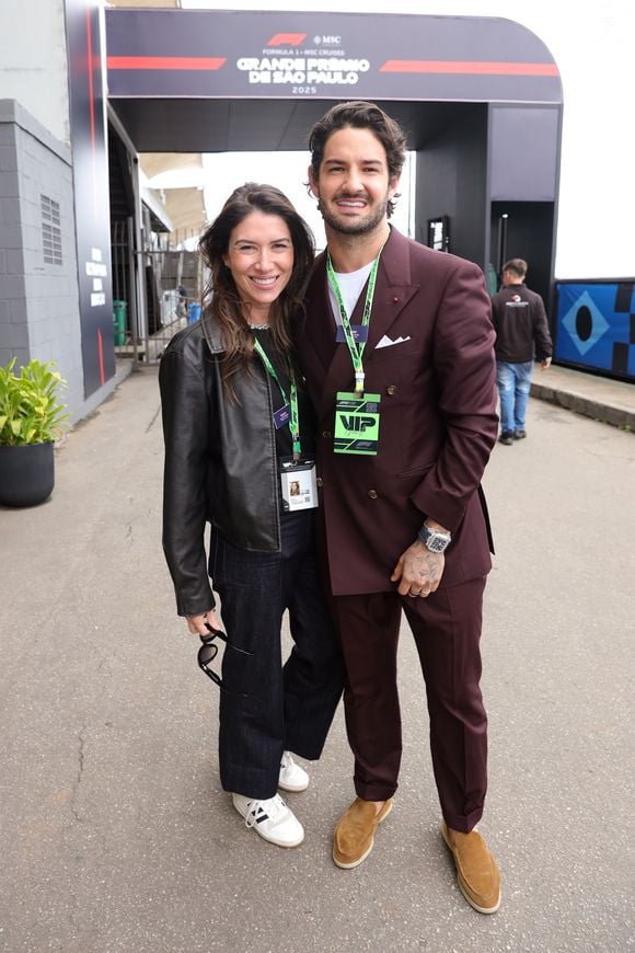 Rebeca Abravanel e Alexandre Pato  no Grande Prêmio de Fórmula 1 em São Paulo, neste domingo, 9 de novembro de 2025