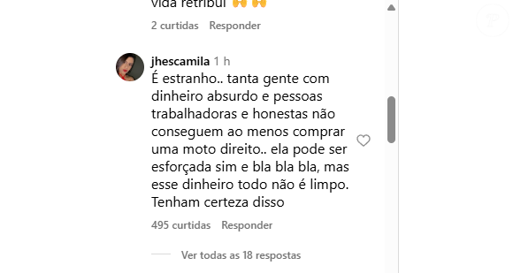 Web se revolta com investimento de Virgínia: 'Esse dinheiro todo não é limpo'