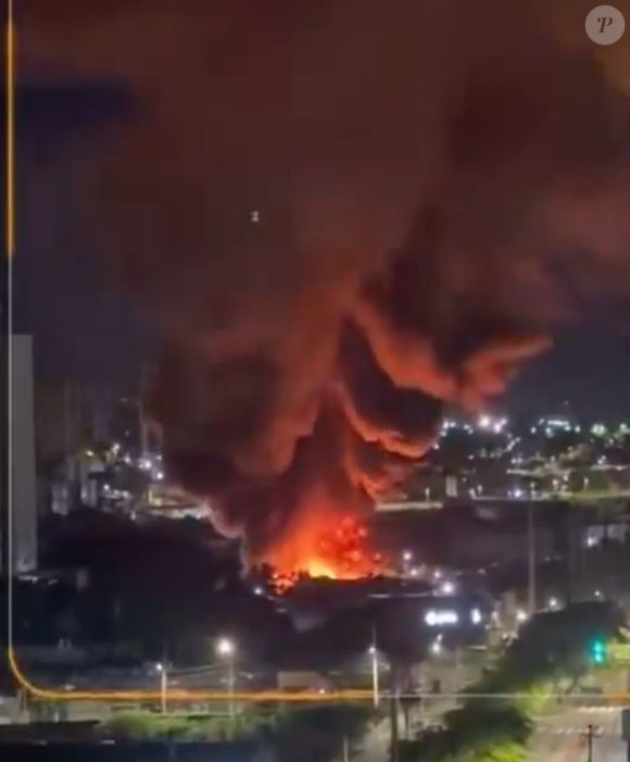 Fogo no circo do Tiru: imagens do incêndio impressionam pelas chamas e fumaça densa
