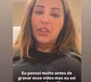 Daniele Bezerra surgiu abalada em um vídeo ao comentar a reportagem do 'Fantástico' sobre a prisão de Deolane