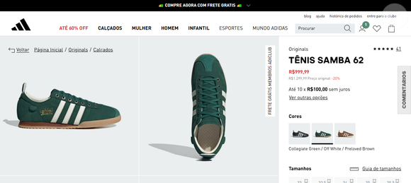 Adidas Samba escolhido por Bruna Marquezine é uma releitura dos primeiros modelos e referencia os anos 1960