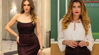 O poder do vermelho no batom e nas unhas das vilãs da Globo: coincidência de beleza marca a passagem de bastão de Isabelle Drummond, de 'Coração Acelerado', para Alinne Moraes, de 'Por Você'