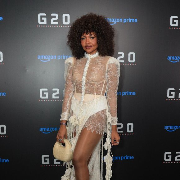 Gaby Amarantos em lançamento do filme 'G-20' com Viola Davis e mais famosas