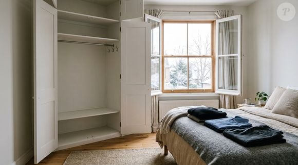 Antes de recorrer a qualquer produto, a recomendação é esvaziar completamente o armário e deixar as portas abertas por várias horas para favorecer a ventilação