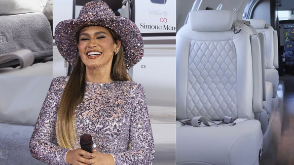 Como é o avião particular de Simone Mendes de R$ 30 milhões: alcance, capacidade e detalhes do jato reformado