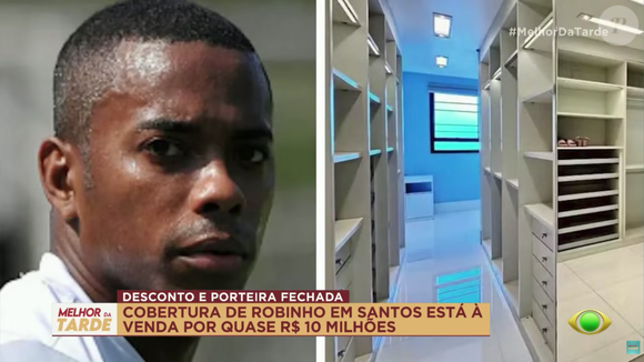 Enquanto segue preso, a esposa de Robinho tenta vender um duplex luxuoso do jogador em Santos