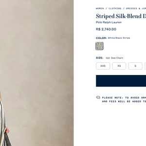 Look de Taylor Swift é vendido por quase R$ 2.740,00 no site oficial da grife