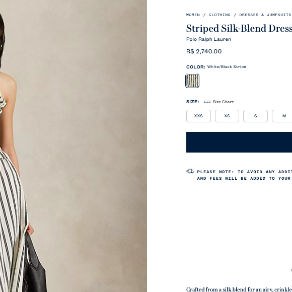 Look de Taylor Swift é vendido por quase R$ 2.740,00 no site oficial da grife