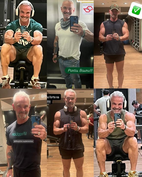 Mateus Carrieri treina todos os dias, sendo um grupo muscular por treino