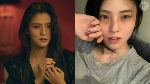 Han So-hee estrelou doramas como 'My Name' e, na web, muitas vezes dispensa a maquiagem. Ela sustenta o face card até nos momentos de descanso