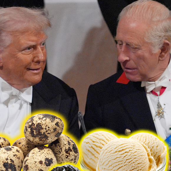 Enquanto rei Charles III serviu ovo de codorna, ameixa escaldada e sorvete de baunilha em jantar bilionário com Donald Trump, chef brasileiro critica padrões britânicos