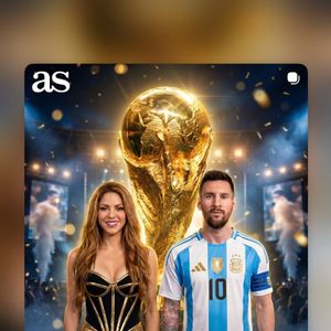 Shakira compartilhou uma foto ao lado de Messi e agitou a web