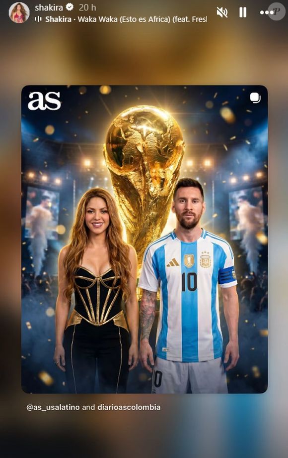 Shakira compartilhou uma foto ao lado de Messi e agitou a web