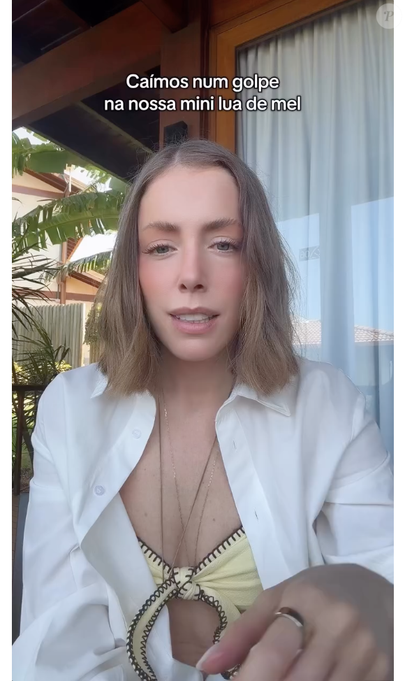 Em um vídeo publicado no Instagram, Fabiana Justus revelou ter sido alvo do golpe do hotel fake em Noronha