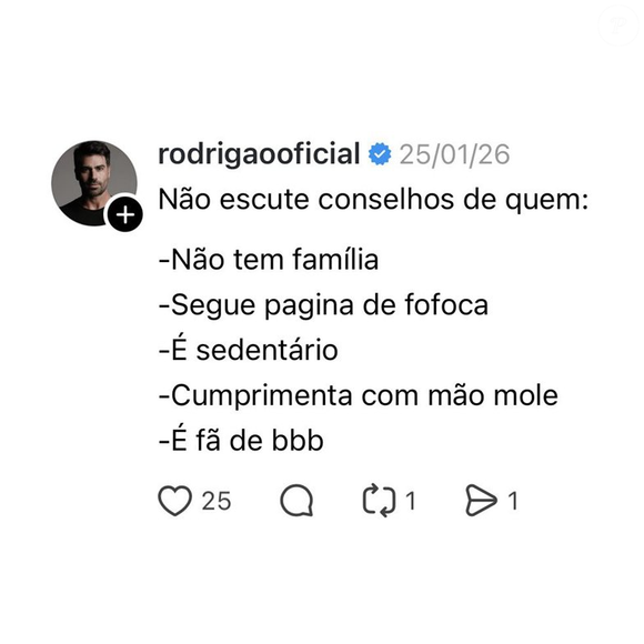 Rodrigão, ex-participante do BBB 11, virou assunto nas redes após publicar um post criticando fãs do reality e seguidores de páginas de fofoca. A declaração provocou forte reação negativa e levantou acusações de hipocrisia