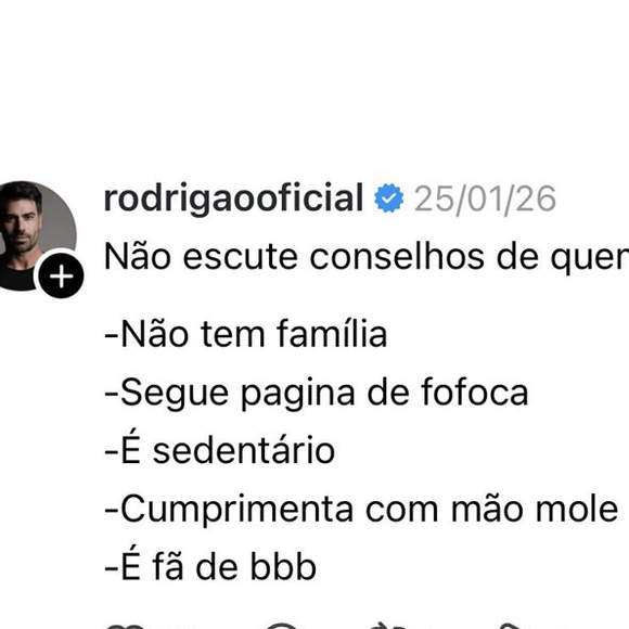 Rodrigão, ex-participante do BBB 11, virou assunto nas redes após publicar um post criticando fãs do reality e seguidores de páginas de fofoca. A declaração provocou forte reação negativa e levantou acusações de hipocrisia