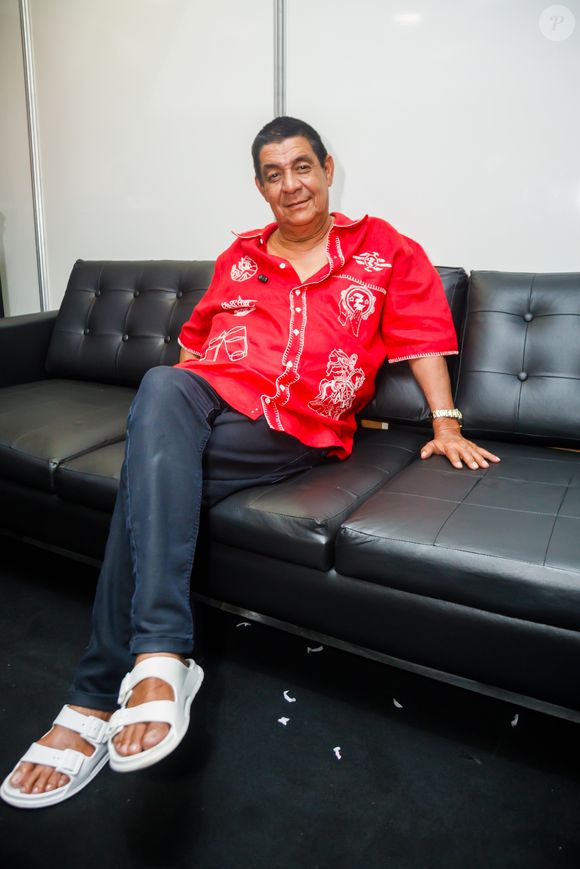 Zeca Pagodinho fez show em um camarote na primeira noite do Carnaval de São Paulo