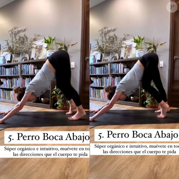 Benefícios da ioga: postura do cachorro olhando para baixo vai alongar toda a extensão da coluna, com os joelhos próximos do peito.