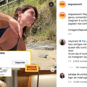 "Foi uma curtida sem querer, eu nem tinha visto isso (amigos me avisaram).. quem me segue sabe que quase não curto fotos de mulher, justamente pra não causar isso!", se justificou Neymar