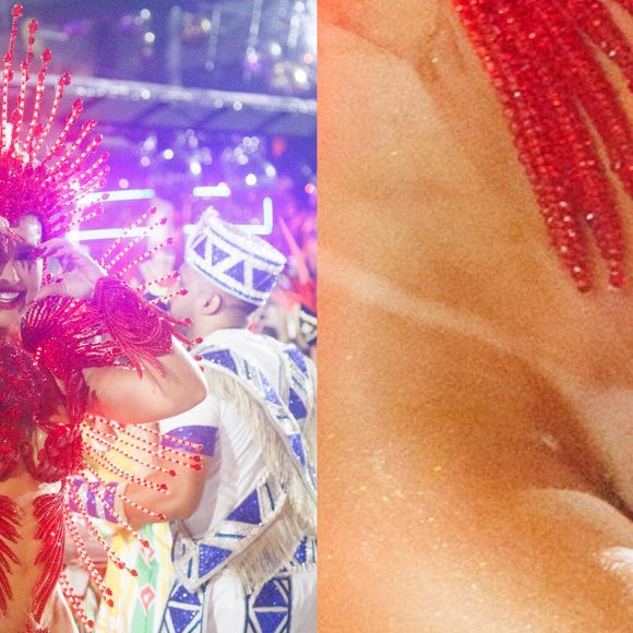 O tapa-sexo de Virgínia Fonseca ficou solto em parte do desfile