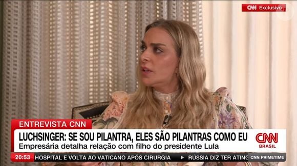 Roberta Luchsinger afirmou ter sido apoiadora de Lula no passado: 'Já acreditei muito nele, defendi muito ele o tempo inteiro, lutei muito por ele quando ele estava, inclusive, preso. E o que eu recebi em troca? Nem um muito obrigada. Eu recebi em troca 'pilantra', 'mau caráter', 'falastrona', 'Vorcaro feminino'. Eu recebi em troca uma comparação com o maior criminoso financeiro do Brasil'