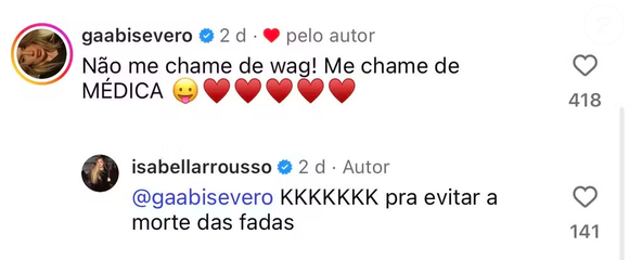 Isabella Rousso esclareceu a repercussão envolvendo seu nome após uma conversa descontraída nas redes sociais virar rumor na web