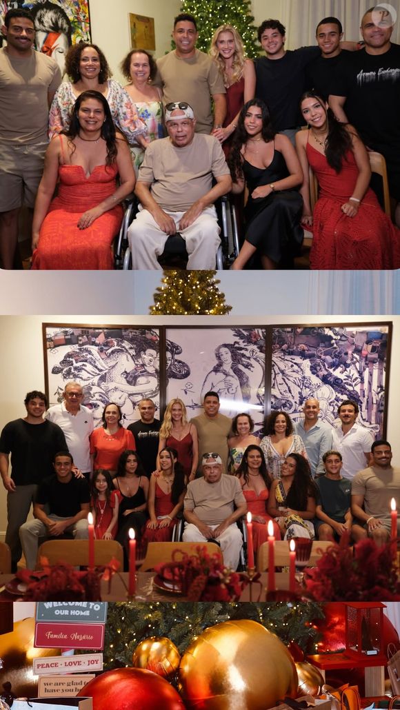 Ronaldo chamou atenção pela semelhança com o pai em foto do Natal 2025 em família: filho do ex-jogador Alex combinou cor da blusa com o pai e o avô